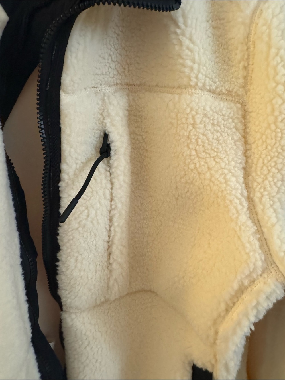 Xersion Cream Sherpa Jacket with Black Trim - Picture 5 of 8